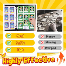 Load image into Gallery viewer, Card Binder – 9 Pocket Zipper Collection Album, Premium PU Holder, Double-Sided Display for 400 Cards, Includes 5 Hard Plastic Sleeves for Game Cards, Sports Cards