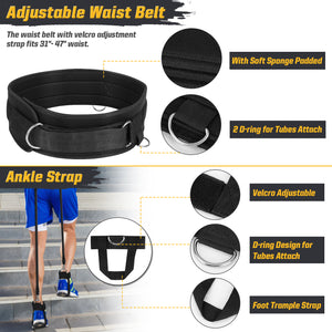 Exercise Resistance Band Set- 14 Pcs Workout Fitness Bands
