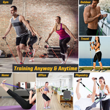 Load image into Gallery viewer, Exercise Resistance Band Set- 14 Pcs Workout Fitness Bands
