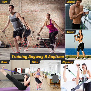 Exercise Resistance Band Set- 14 Pcs Workout Fitness Bands