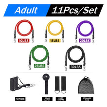 Load image into Gallery viewer, Fitness Rubber Resistance Elastic Bands Set
