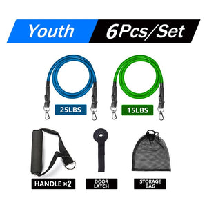Fitness Rubber Resistance Elastic Bands Set