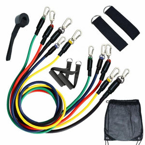 11Pcs Resistance Bands Set Fitness Workout At Home