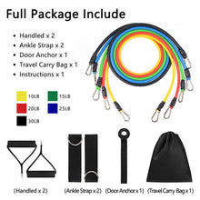 Load image into Gallery viewer, Fitness Rubber Resistance Elastic Bands Set

